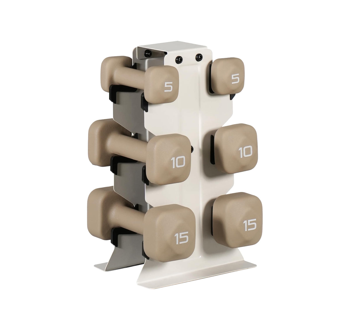 Neoprene Dumbbell Set with Compact Storage Rack