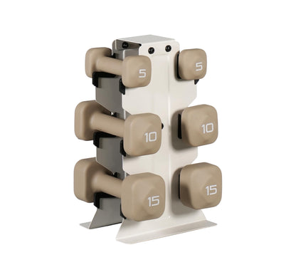 Neoprene Dumbbell Set with Compact Storage Rack