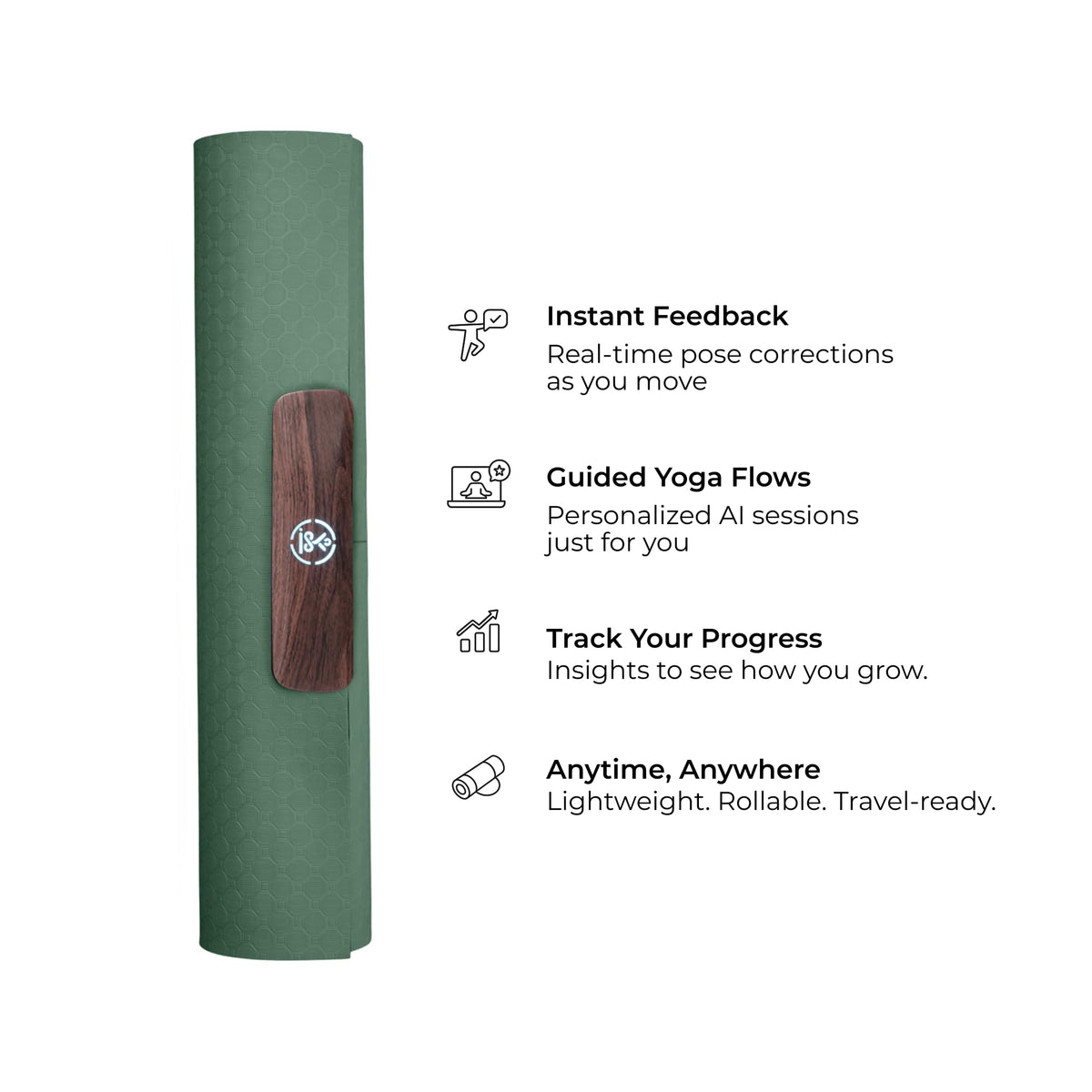 6mm Smart Yoga Mat with AI-Powered Workout Tracking