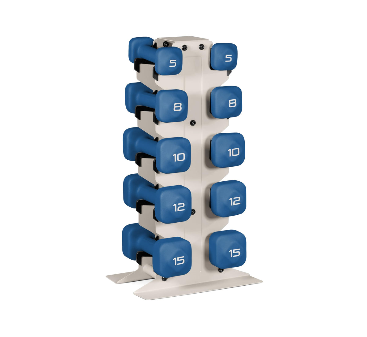 Neoprene Dumbbell Set with Compact Storage Rack
