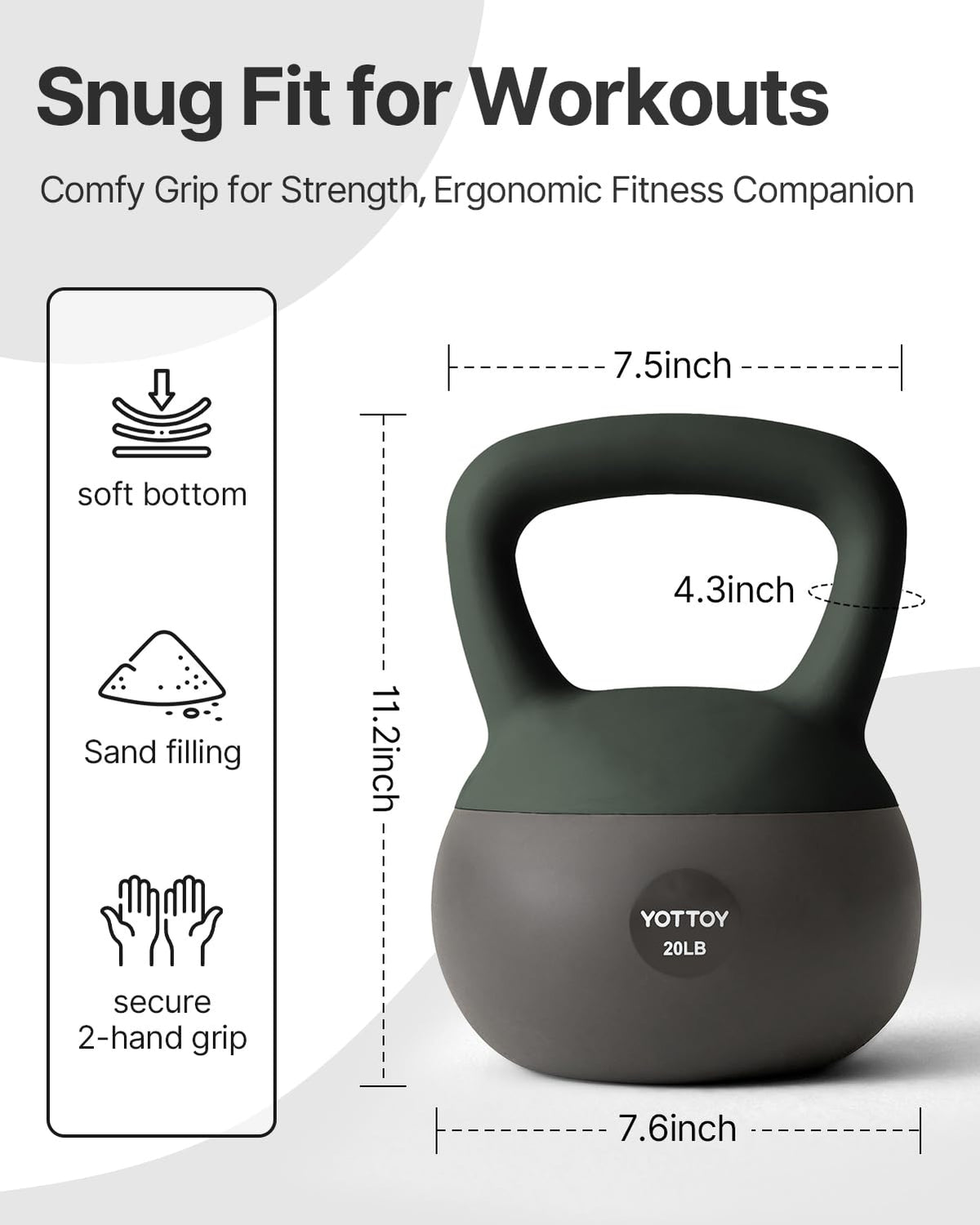 Soft Kettlebell with Cushioned Base & Wide Handle
