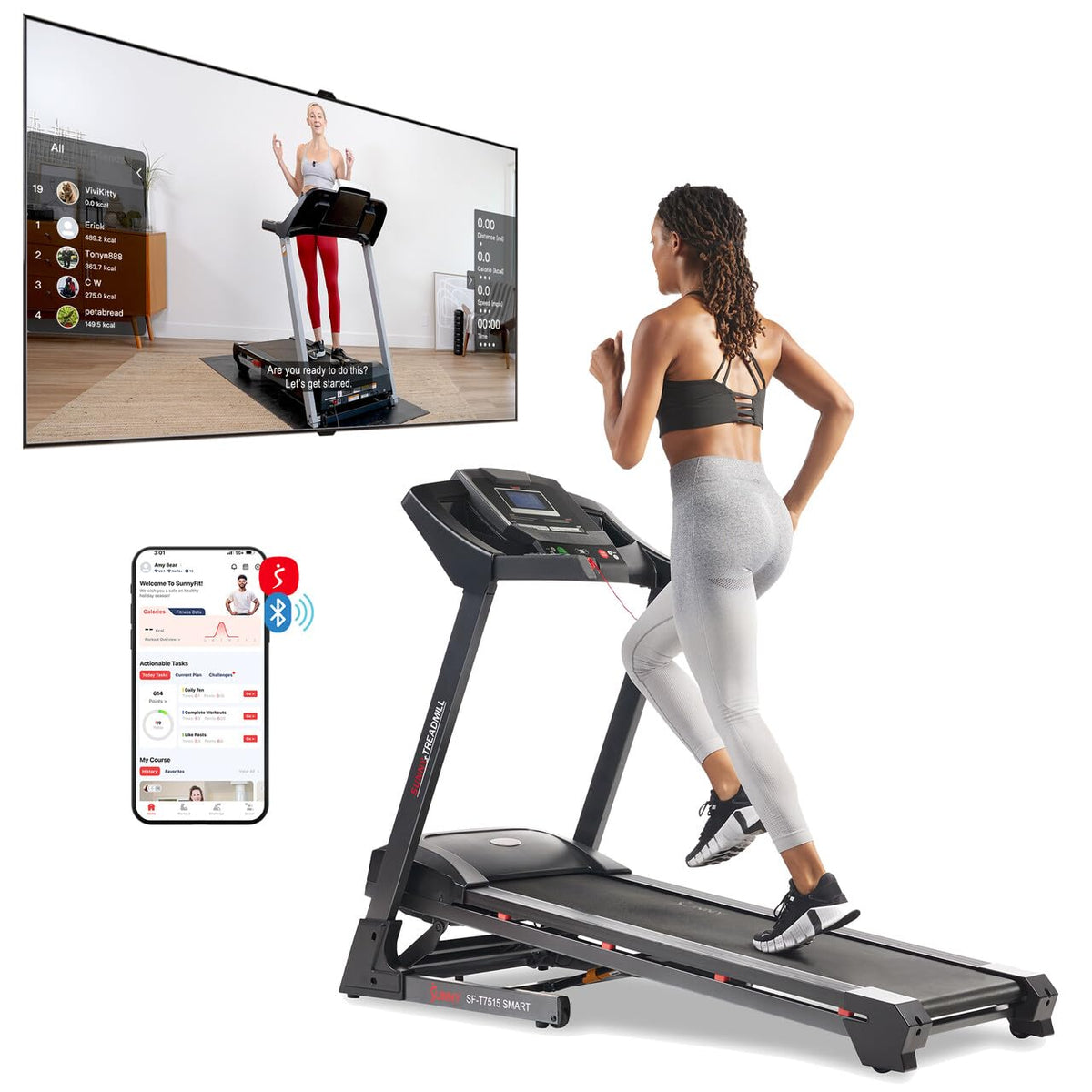Smart Wi-Fi Treadmill with Automatic Incline