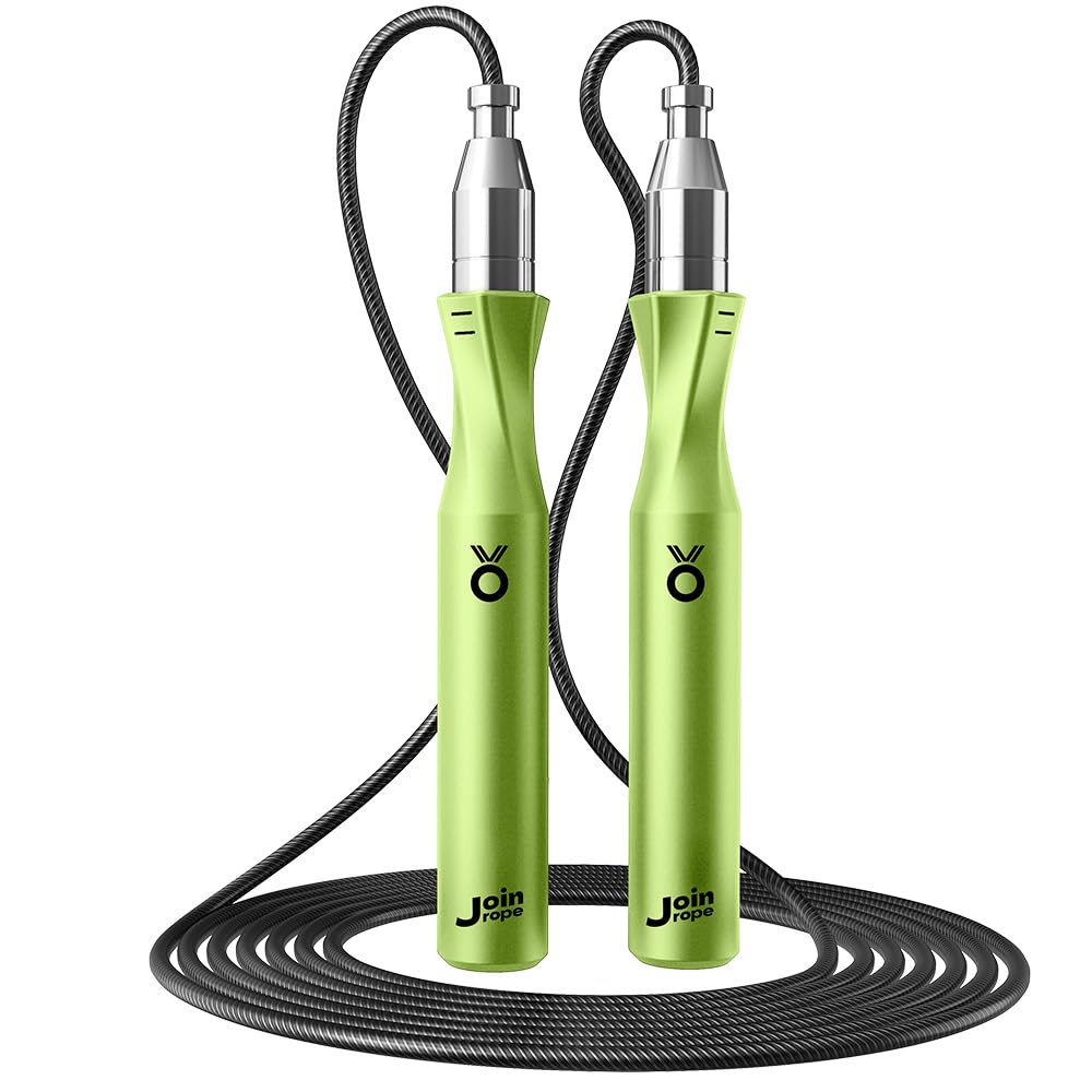 Weighted Jump Rope with Dual-Bearing Speed Rotation