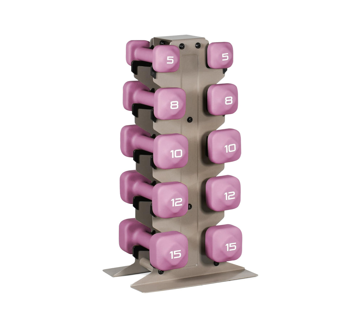 Neoprene Dumbbell Set with Compact Storage Rack