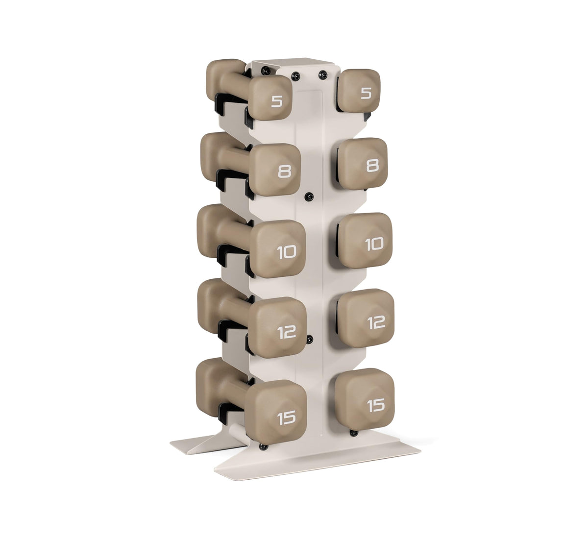 Neoprene Dumbbell Set with Compact Storage Rack