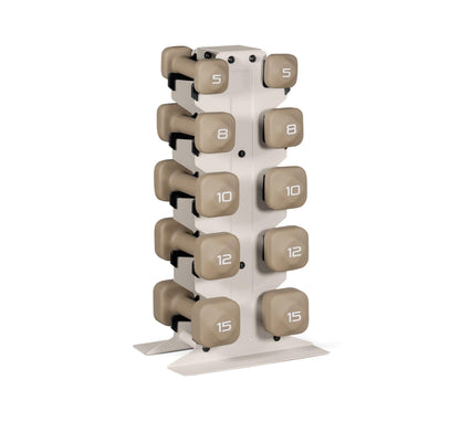 Neoprene Dumbbell Set with Compact Storage Rack