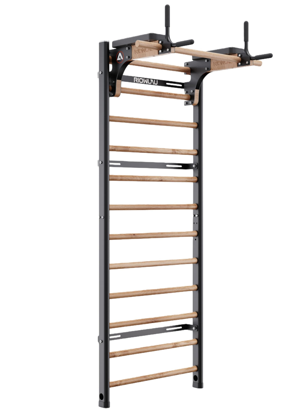 Wood Stall Bar with Adjustable Pull-Up & Dip Station