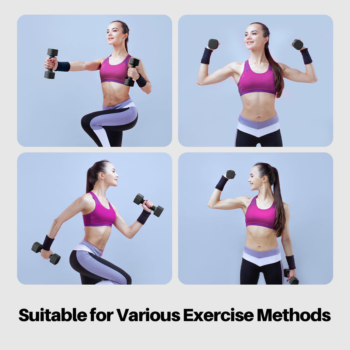 4-in-1 Adjustable Dumbbells with Soft-Grip Handles