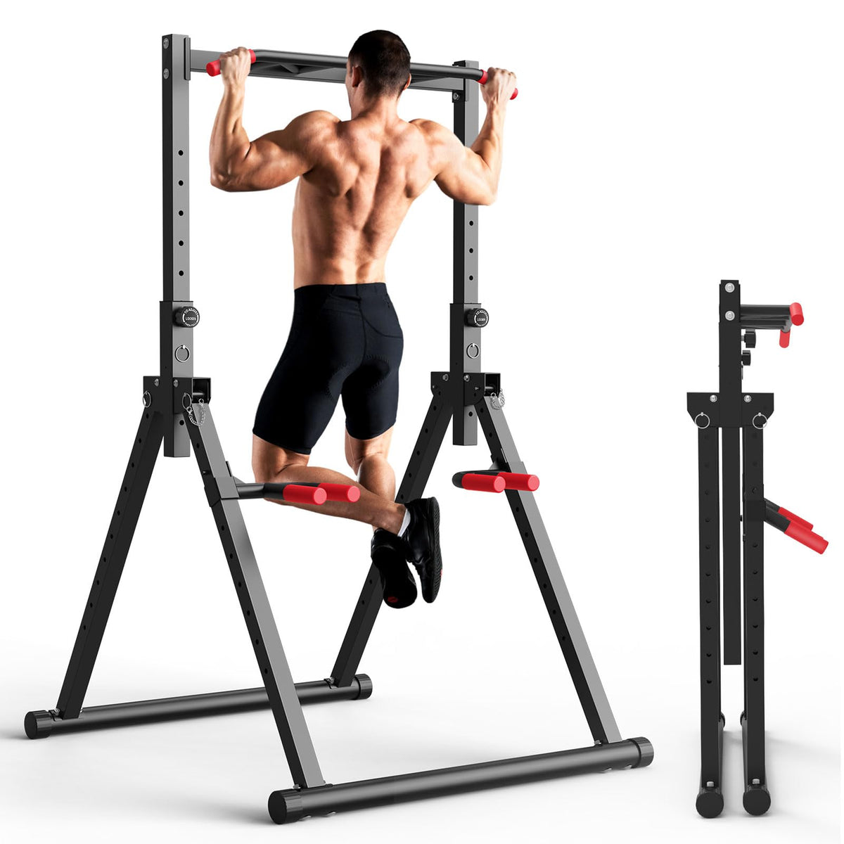 440LB Foldable Power Tower for Pull-Ups & Dips