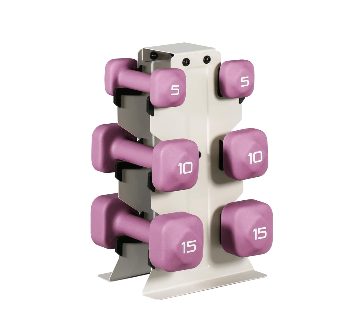 Neoprene Dumbbell Set with Compact Storage Rack
