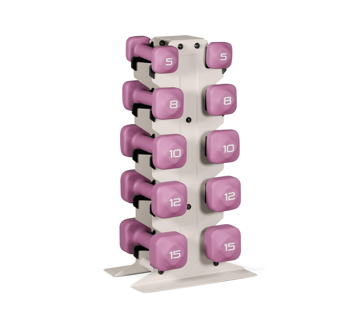 Neoprene Dumbbell Set with Compact Storage Rack