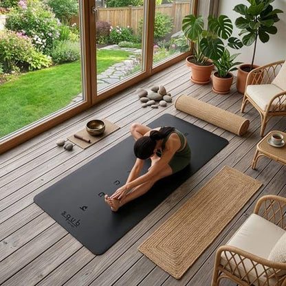 5mm Non-Slip Yoga Mat with Natural Rubber Grip