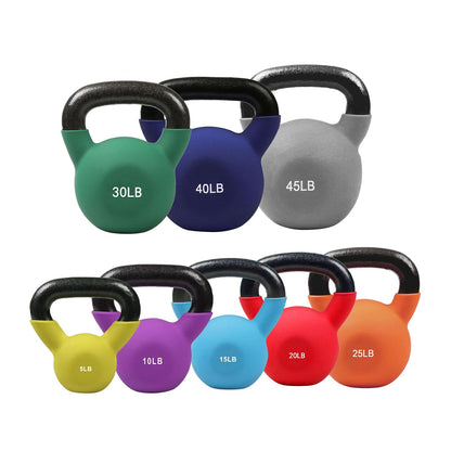 Neoprene Kettlebell Set with Solid Cast Iron Core