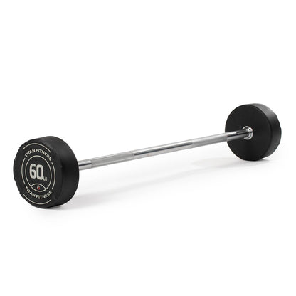 Rubber Fixed Barbell for Strength & Weight Training