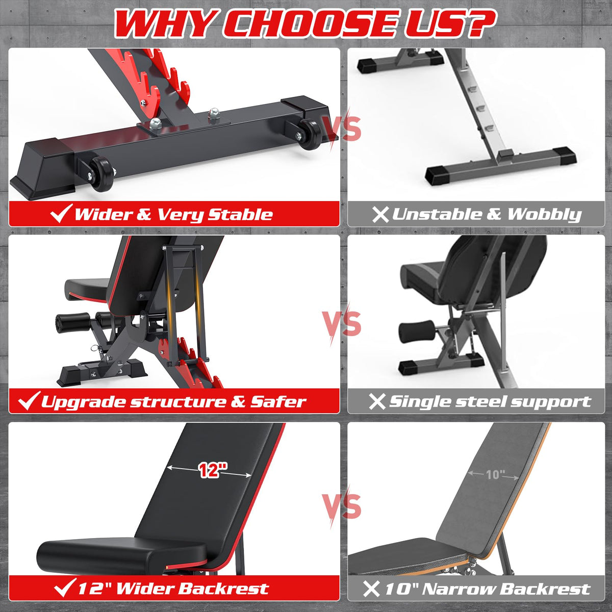 1200LB Adjustable Weight Bench for Full-Body Training