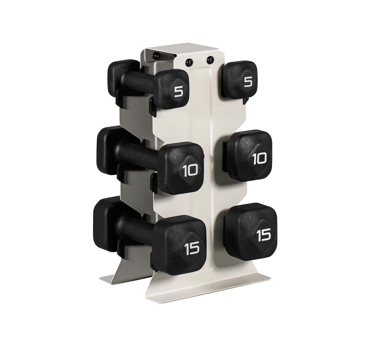 Neoprene Dumbbell Set with Compact Storage Rack