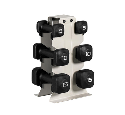 Neoprene Dumbbell Set with Compact Storage Rack