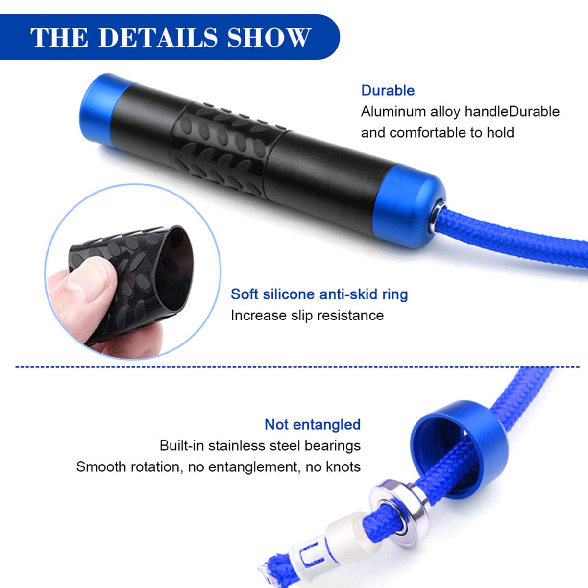 1LB Weighted Jump Rope with Tangle-Free Rotation
