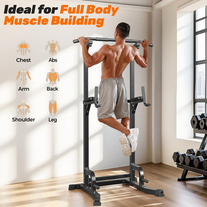 Free-Standing Pull-Up Tower for Full-Body Training