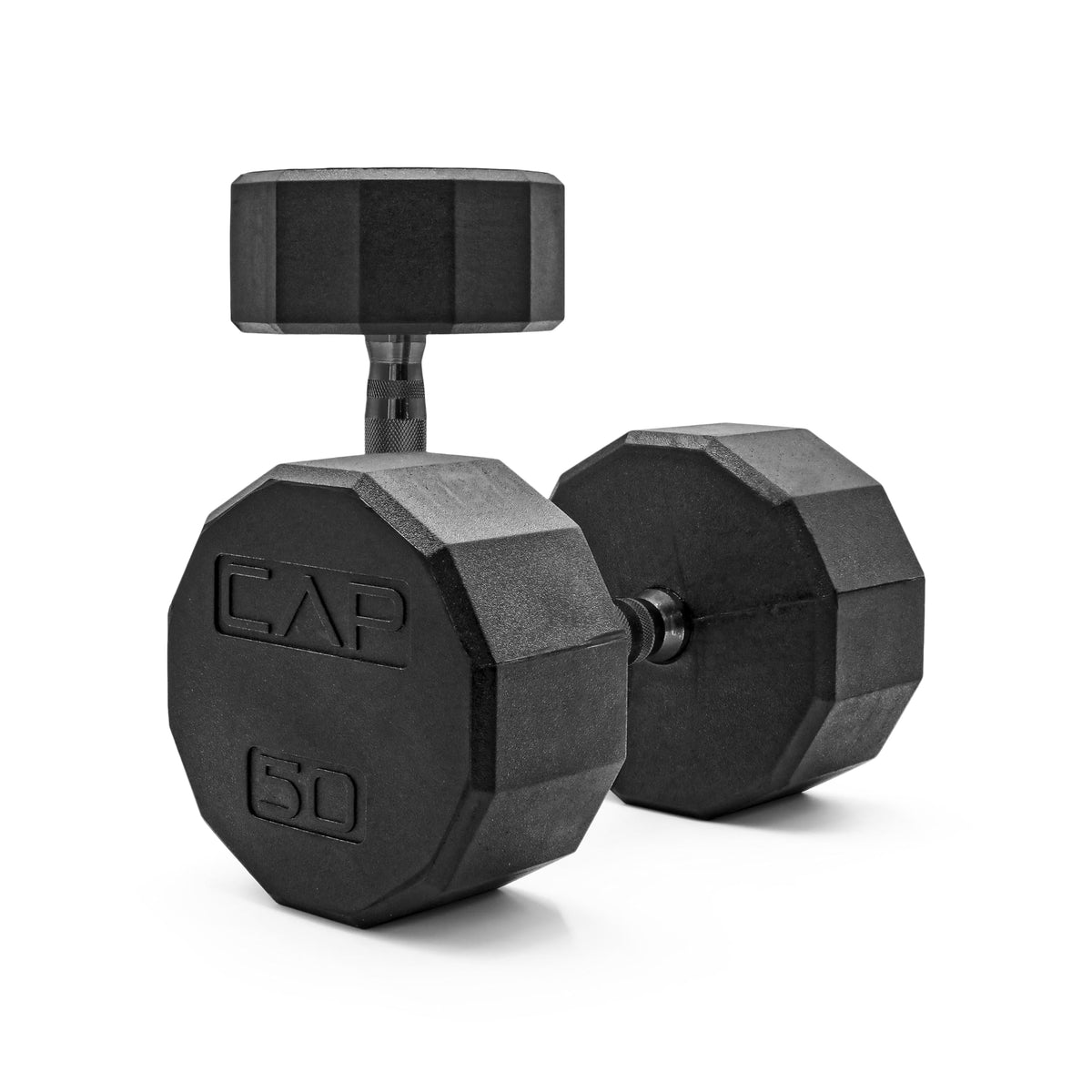 Rubber Hex Dumbbells with Comfort Grip Handles