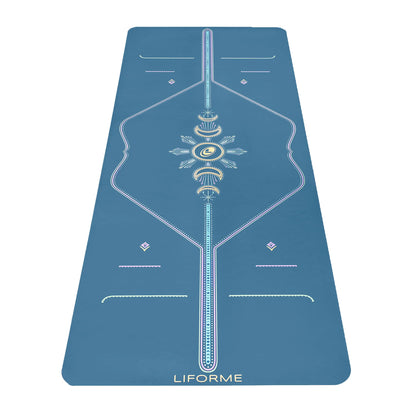 Printed Yoga Mat with Alignment Guide & High-Grip Surface
