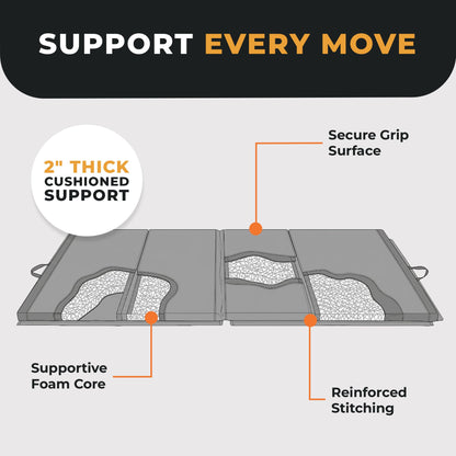 4-Panel Folding Gym Mat with 2-Inch Thick Padding