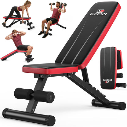 660LB Foldable Weight Bench with 8 Backrest Positions