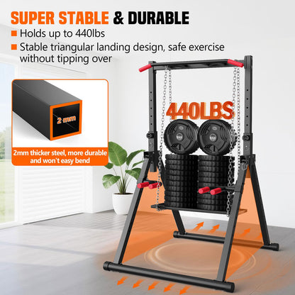 440LB Foldable Power Tower for Pull-Ups & Dips