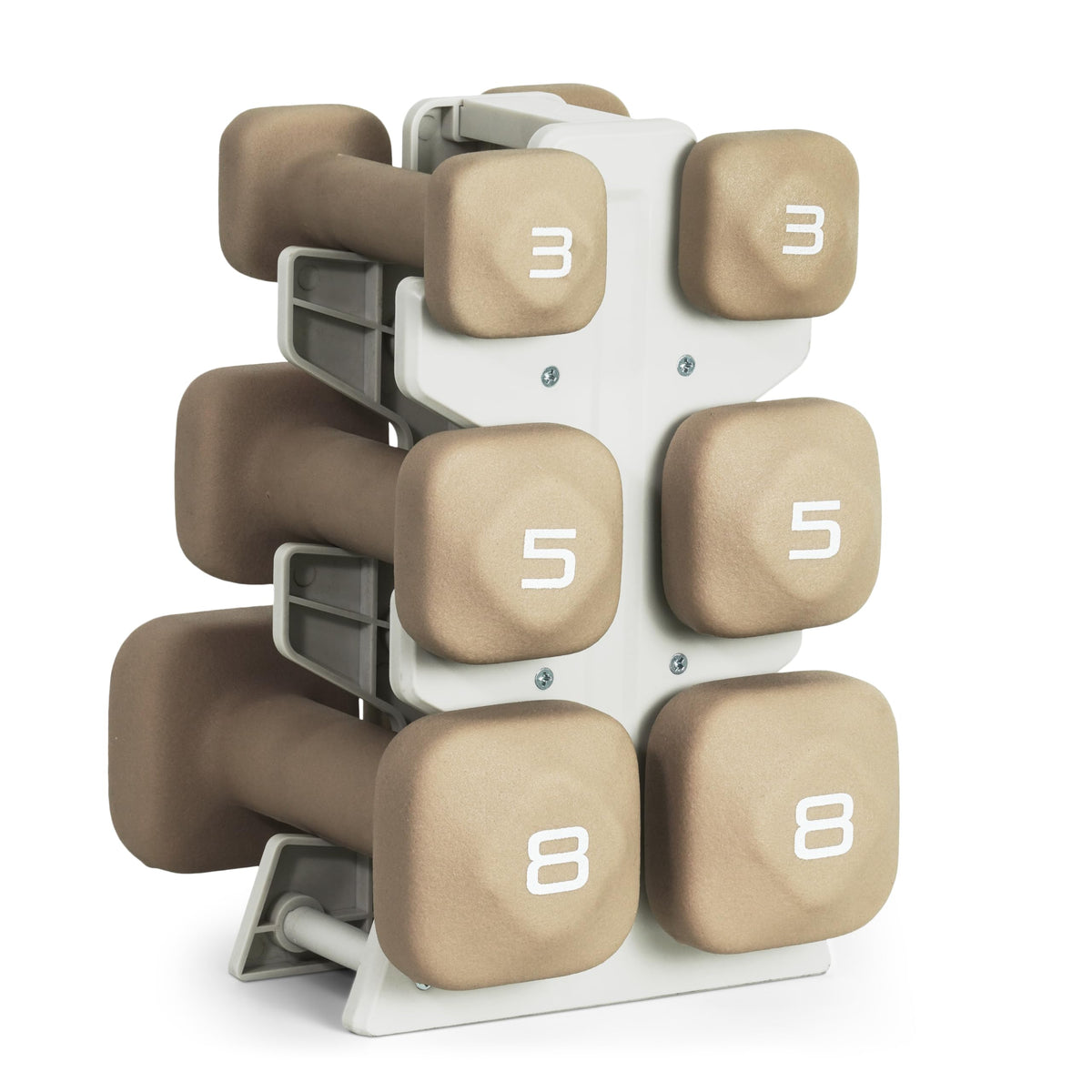 Neoprene Dumbbell Set with Compact Storage Rack