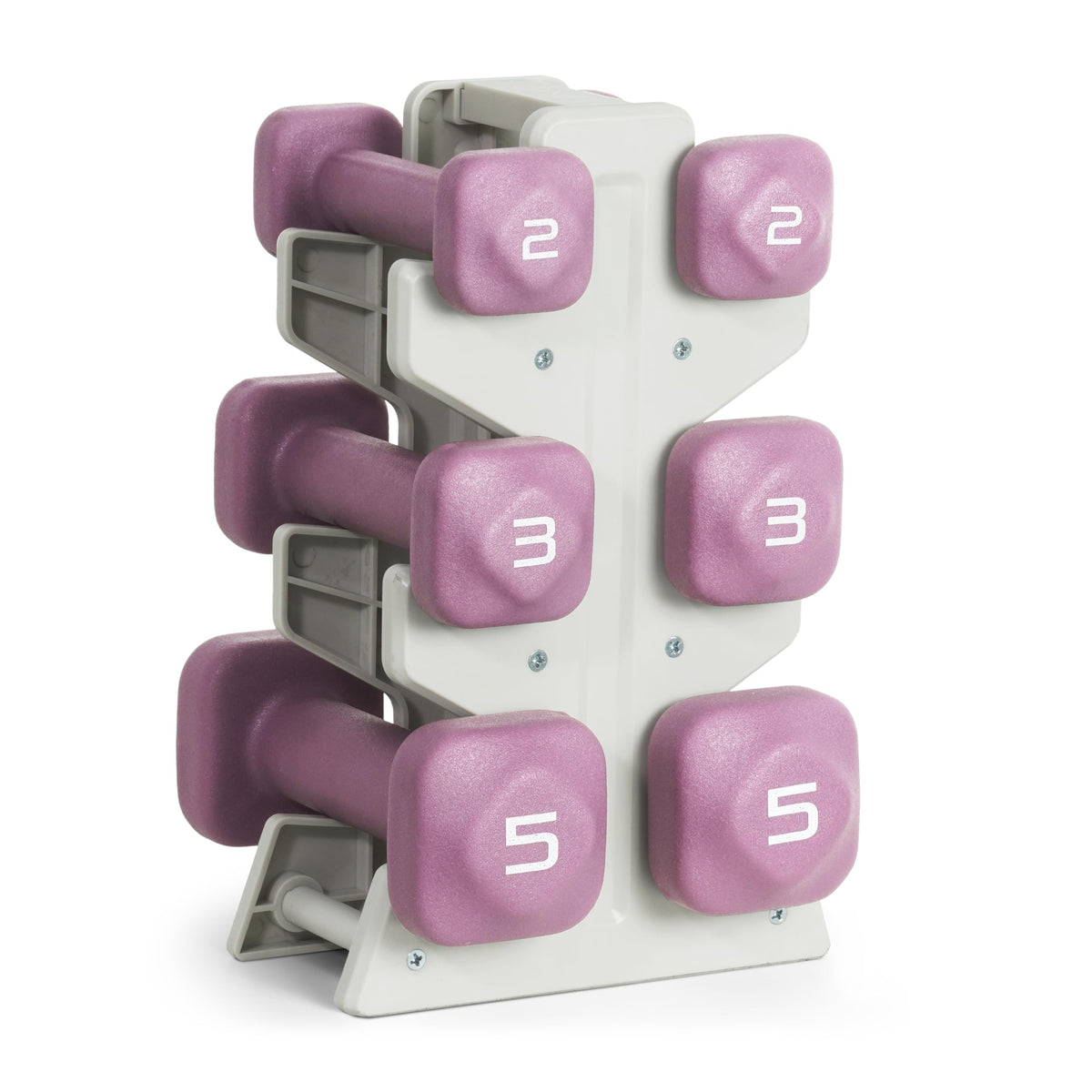 Neoprene Dumbbell Set with Compact Storage Rack