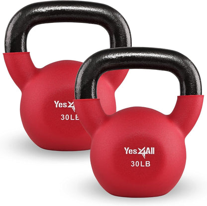 Neoprene Kettlebell with Wide Grip & Flat Base