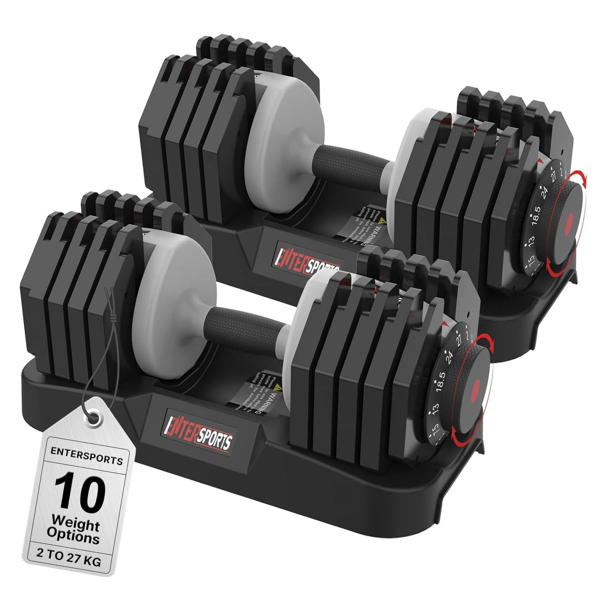 Quick-Adjust Dumbbell with Space-Saving Design