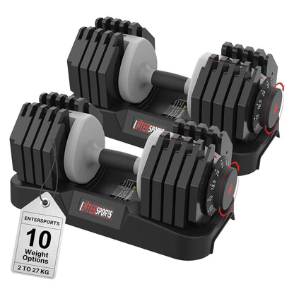 Quick-Adjust Dumbbell with Space-Saving Design