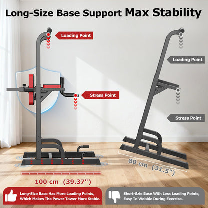 450LB Adjustable Power Tower with Pull-Up & Dip Station