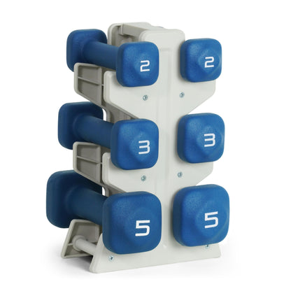 Neoprene Dumbbell Set with Compact Storage Rack