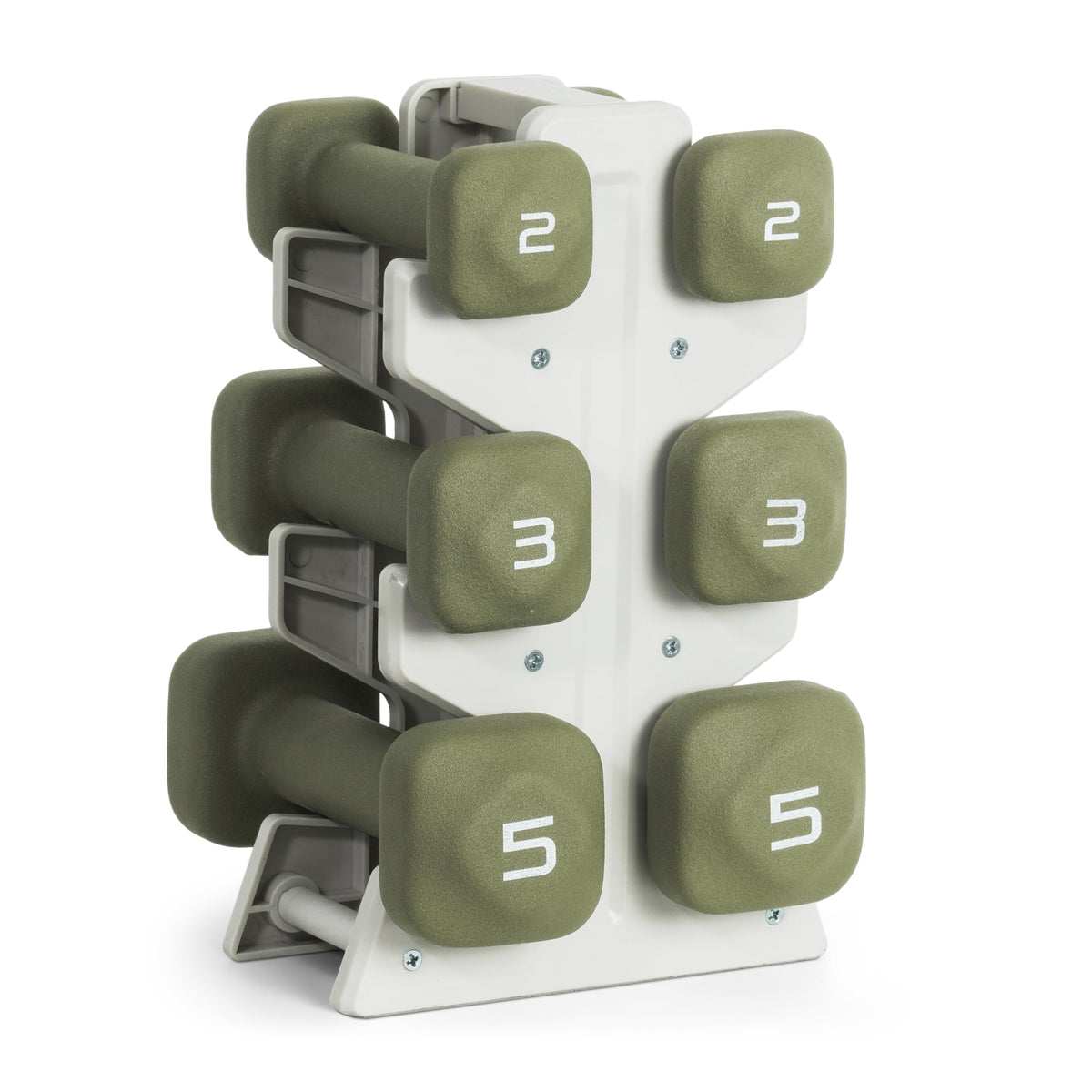 Neoprene Dumbbell Set with Compact Storage Rack