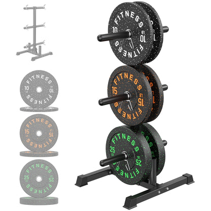 Olympic Barbell Set with Bumper Plates & Rack