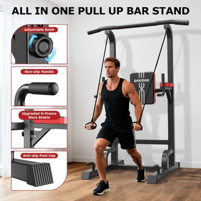 450LB Adjustable Power Tower with Pull-Up & Dip Station