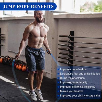 1LB Weighted Jump Rope with Tangle-Free Rotation
