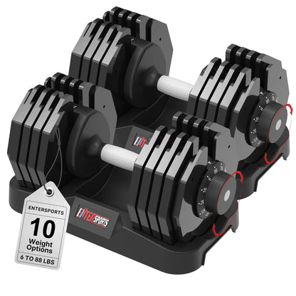Quick-Adjust Dumbbell with Space-Saving Design