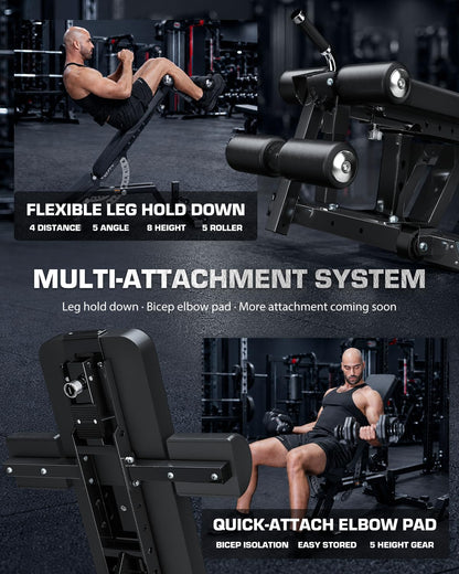 Commercial FID Weight Bench for Versatile Training