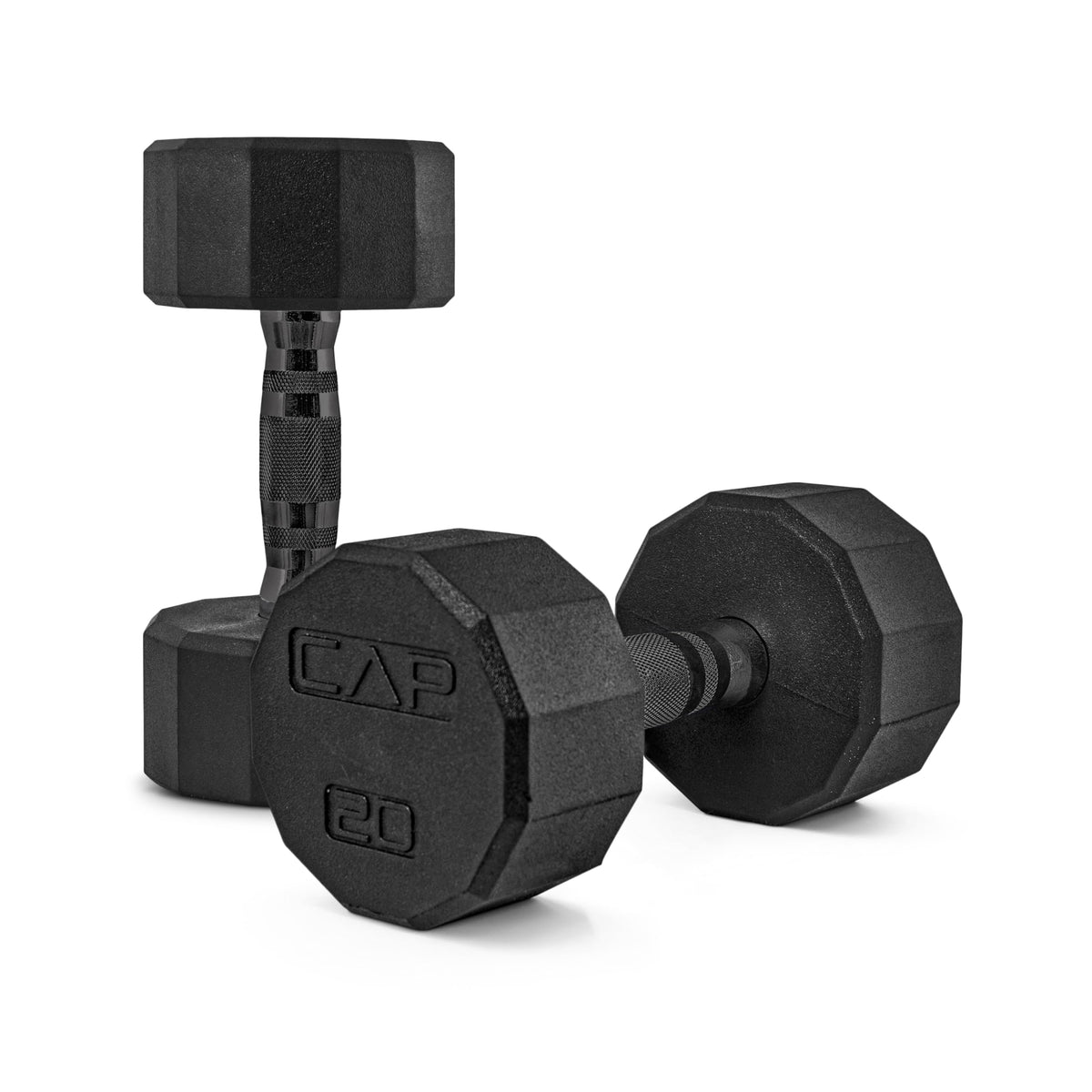 Rubber Hex Dumbbells with Comfort Grip Handles
