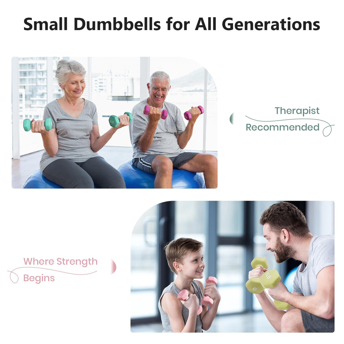 Neoprene Hex Dumbbell Pair with Anti-Slip Grip