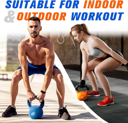 Neoprene Kettlebell Set with Solid Cast Iron Core