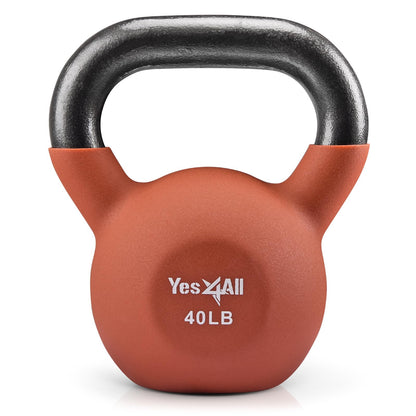Neoprene Kettlebell with Wide Grip & Flat Base