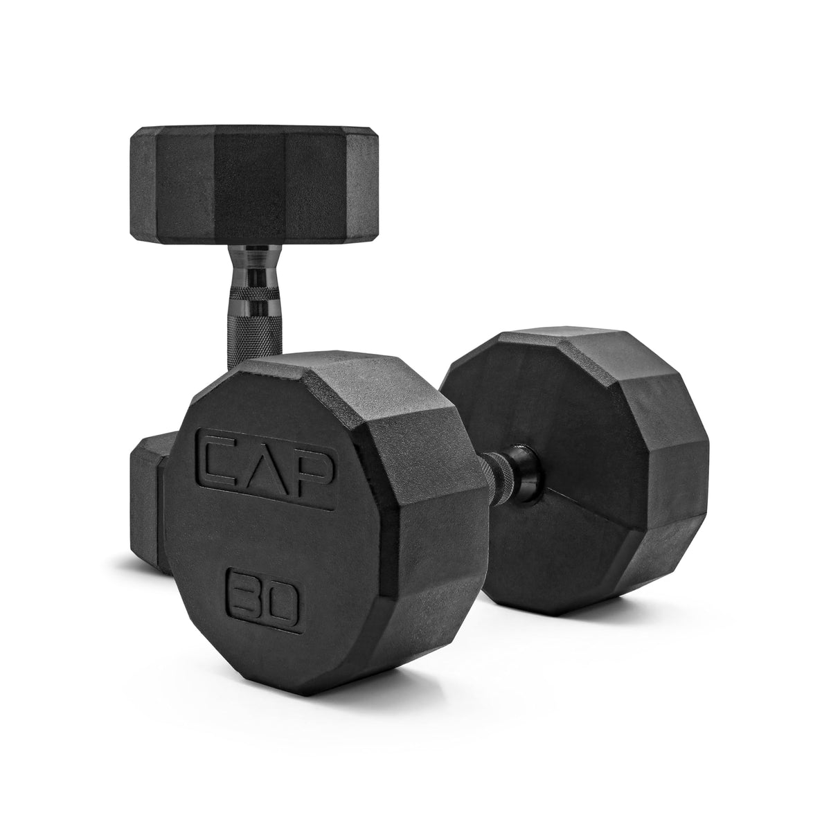 Rubber Hex Dumbbells with Comfort Grip Handles