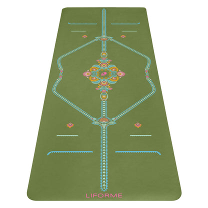 Printed Yoga Mat with Alignment Guide & High-Grip Surface