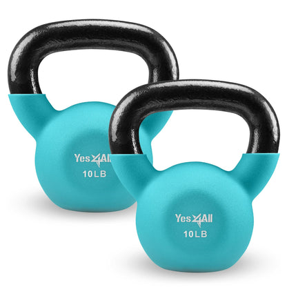Neoprene Kettlebell with Wide Grip & Flat Base