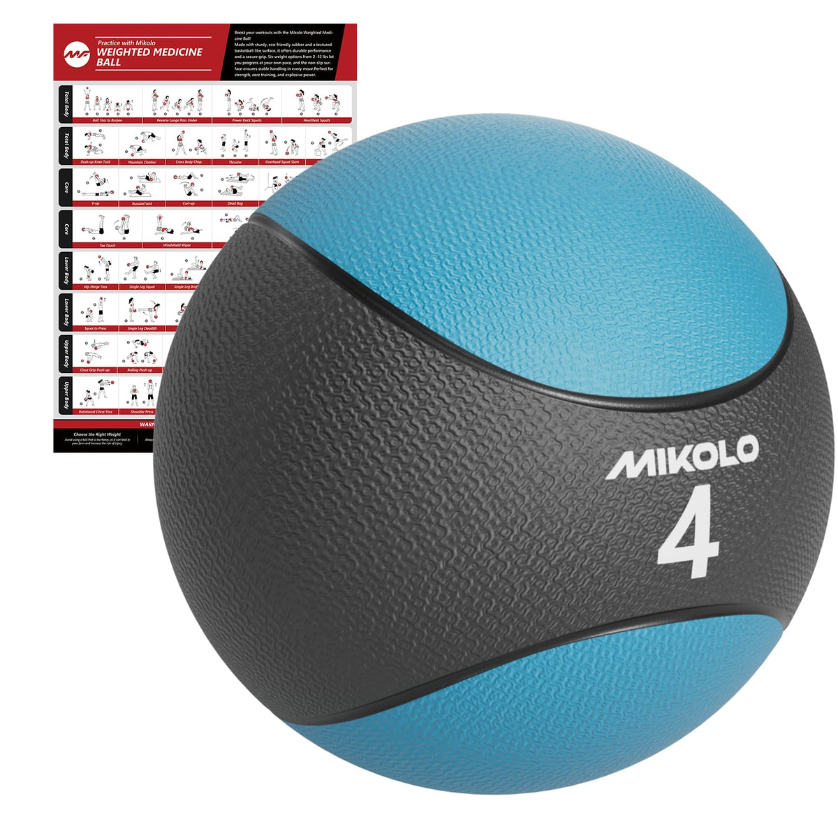 Rubber Slam Ball with High-Grip Textured Surface
