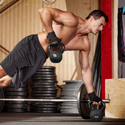 Neoprene Kettlebell Set with Solid Cast Iron Core
